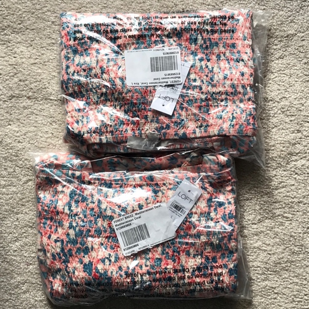 NWT LOFT Wildflower Smocked Strappy Dress - Picture 4 of 5